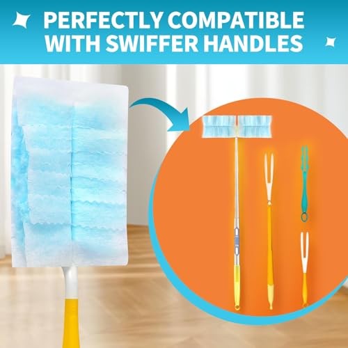 Disposable Microfiber Feather Duster Refills, Multi-Surface Duster 60