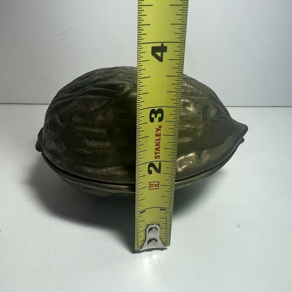 SOLID BRASS NUTCRACKER WALNUTS Vintage LARGE Walnut Shaped