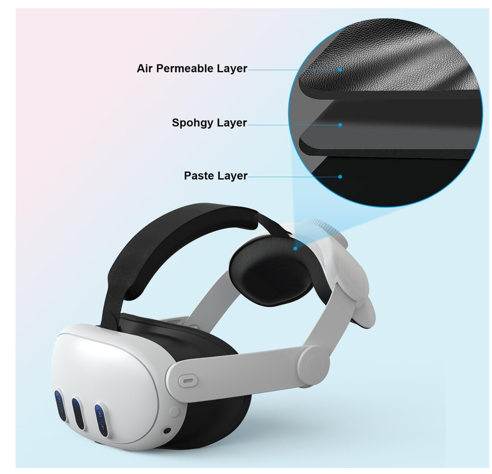Head Strap Compatible with Oculus Quest 3,Meta Quest 3 Accessories Adjustable El