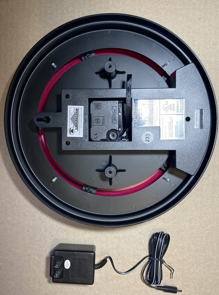 Dr Pepper logo neon clock