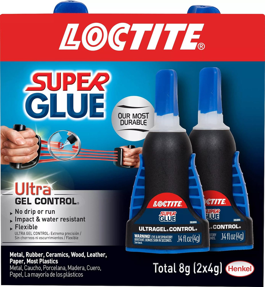 Loctite Super Glue Ultra Gel Control/2 Pack/ Versatile/ Quick Dry/No Drip or Run