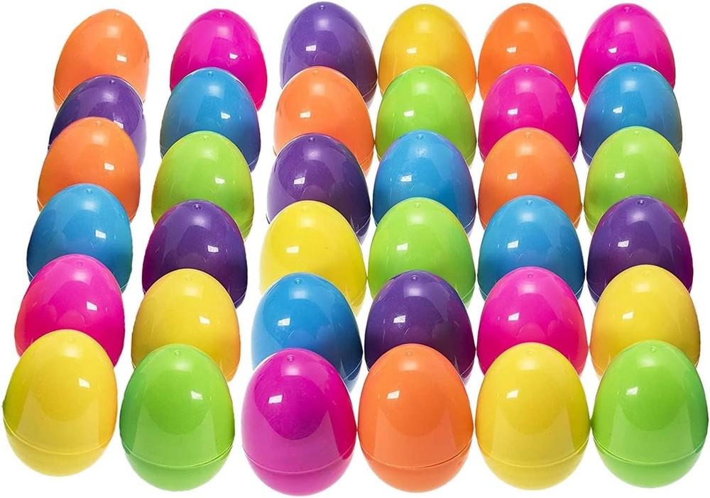 ROSAUI 3.5” Fillable Easter Eggs, 36Pcs Empty Plastic Eggs - Holiday Surprises