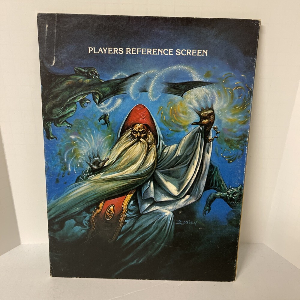 Advanced Dungeons & Dragons 9146 Players Reference Screen Tri Fold TSR 1985 D&D