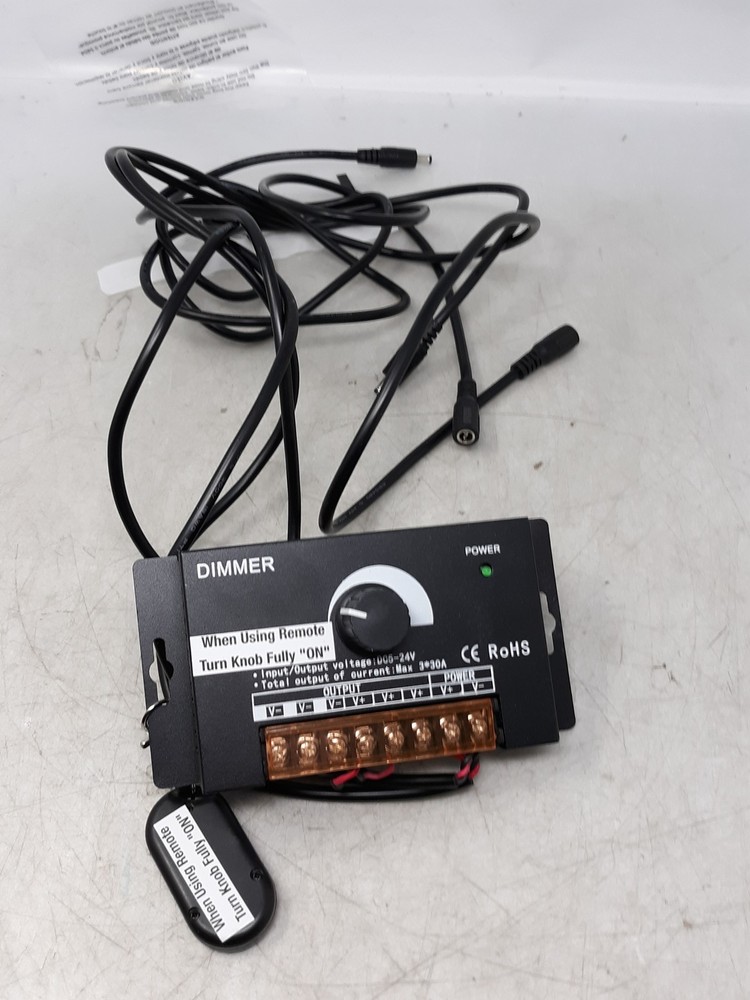 LED Dimmer Controller Remote DC 5-24V 3*30A Adjustable Brightness Lighting
