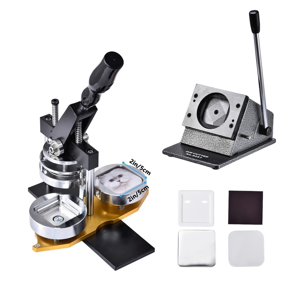50mm 2inch Square Magnet Making Machine for DIY Decoration +100pcs Materials