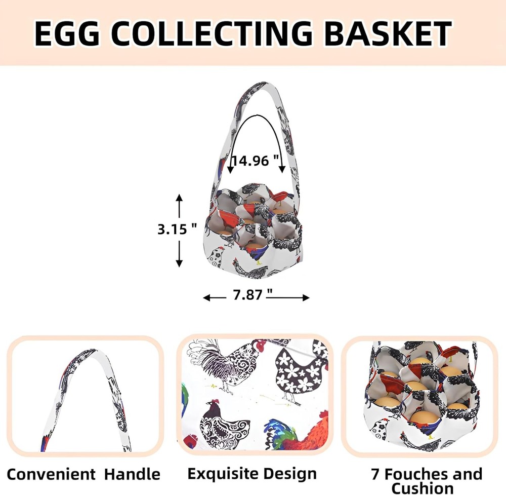 2 Pcs Chicken Egg Gathering Apron