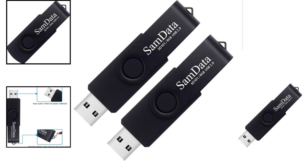 High-Speed 8GB USB Flash Drives (2 Pack) - Perfect for Everyday Storage