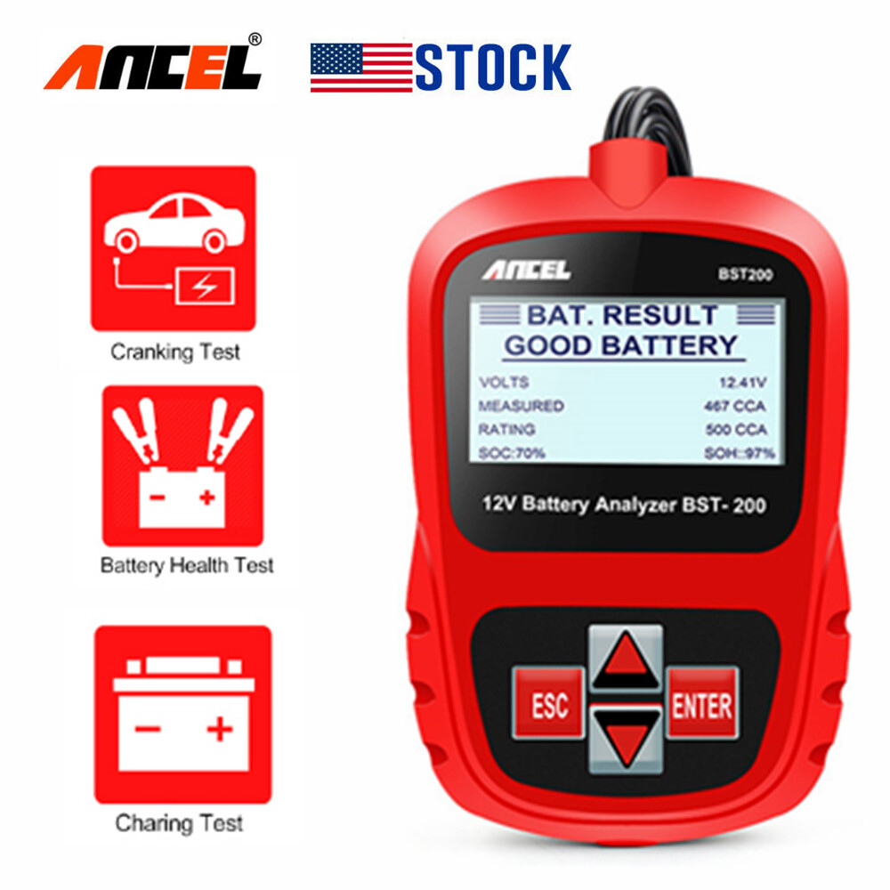 ANCEL BST200 Car Battery Tester Bad Cell Load Test Tool Digital Analyzer Tester