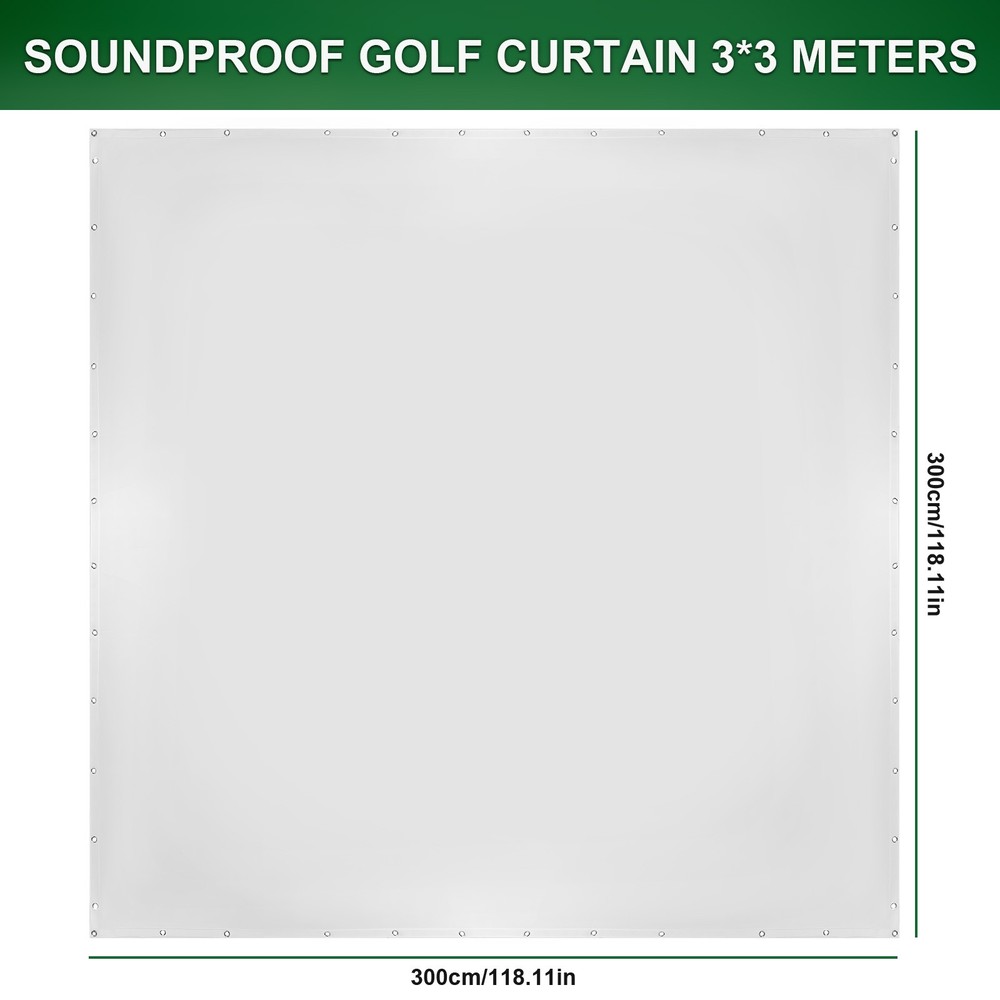 Golf Simulator Impact Screen with Bungee Cords Golf Simulator Enclosure for Home