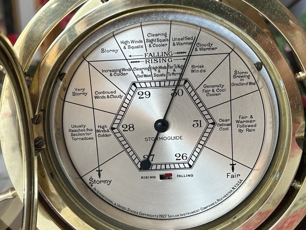 Seth Thomas Vintage Ship's Bell Clock - Barometer Set "SHIPMATES"