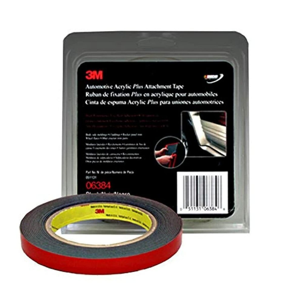 3M 06384 Automotive Acrylic Plus Attachment Tape , Black