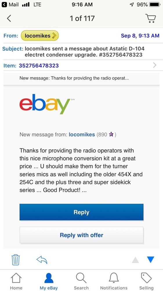 Astatic D104 Microphone triple electret condenser upgrade. New