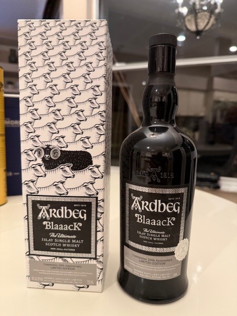 Ardbeck  BlaaacK Empty Bottle  Scotch Whiskey With Box  Limited Edition