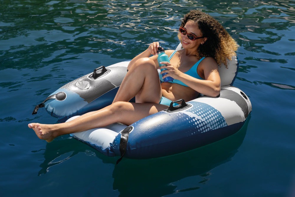 Run Lounge - Inflatable Floating Water Seat with Quick Connects