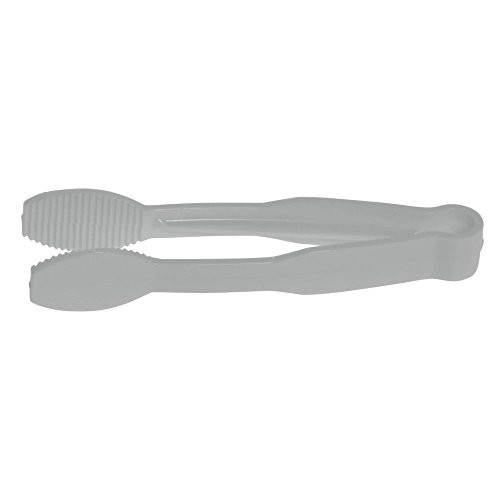 Cambro White Plastic Flat-Grip Tong - 6"L
