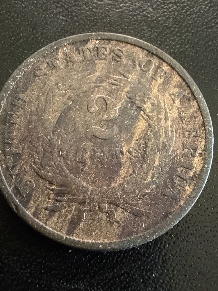 1868 Two 2 Cent Piece AG