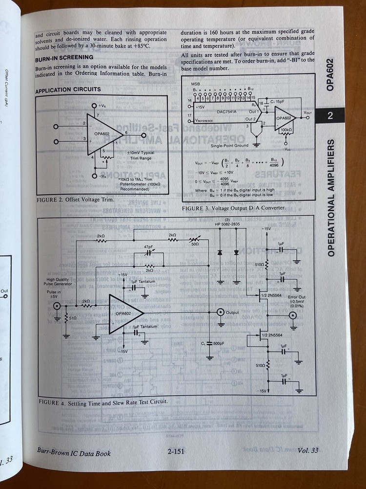 Burr-Brown Integrated Circuits Data Book Volume 33 ~ 1989 Electronics Chips IC's