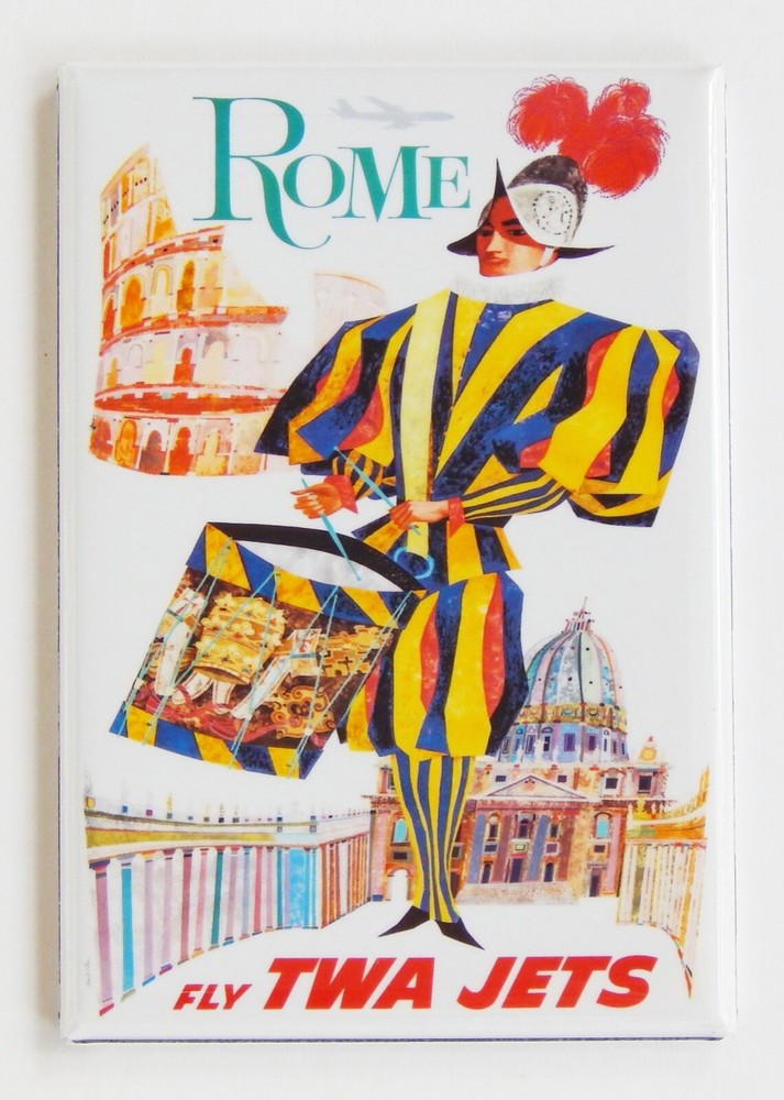 Rome FRIDGE MAGNET travel poster