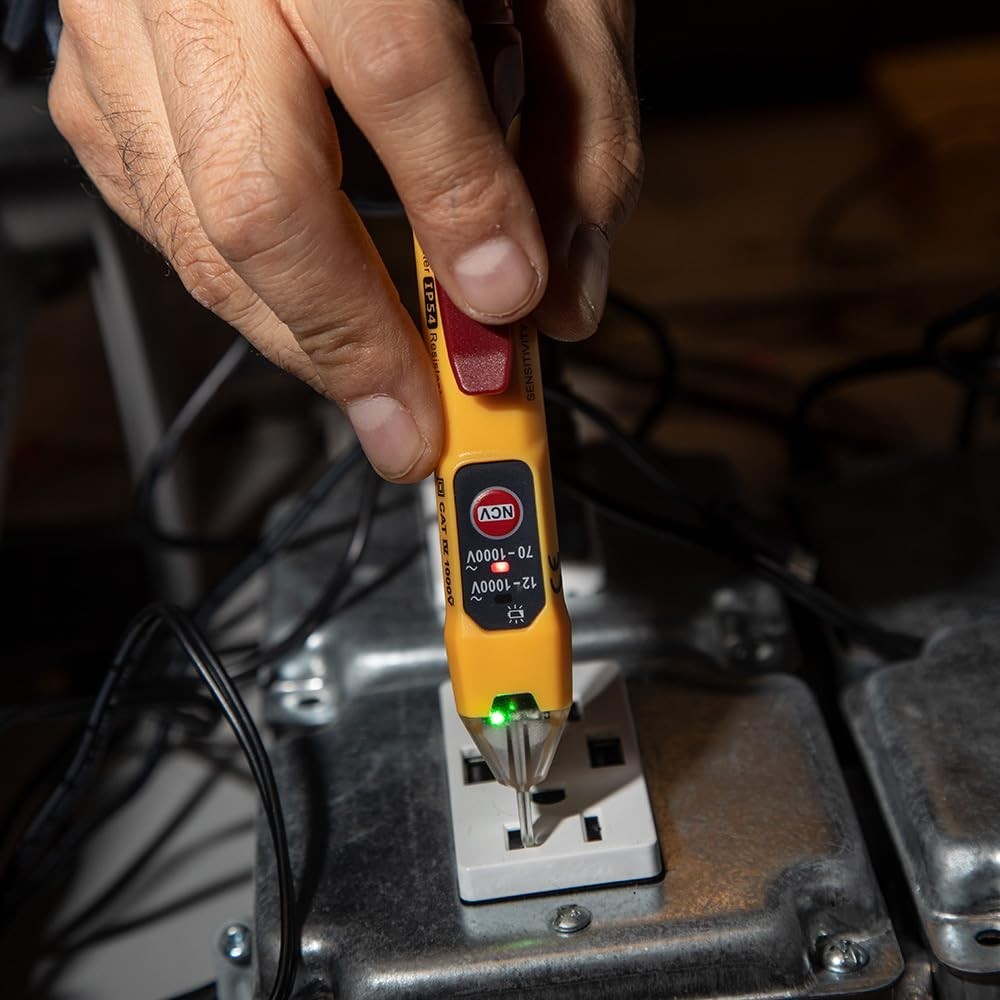 Comprehensive Dual Range Voltage Tester with Receptacle Tester & LED Indicators