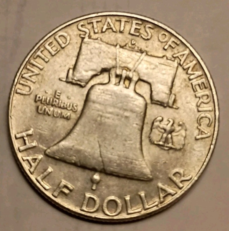 1963 Franklin Half Reverse/Front Align Error, 11.25g .9 Silver