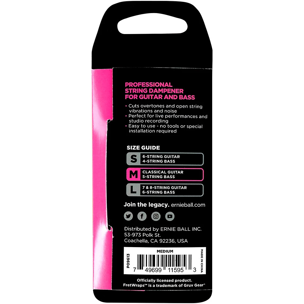 Ernie Ball FretWrap Black Medium