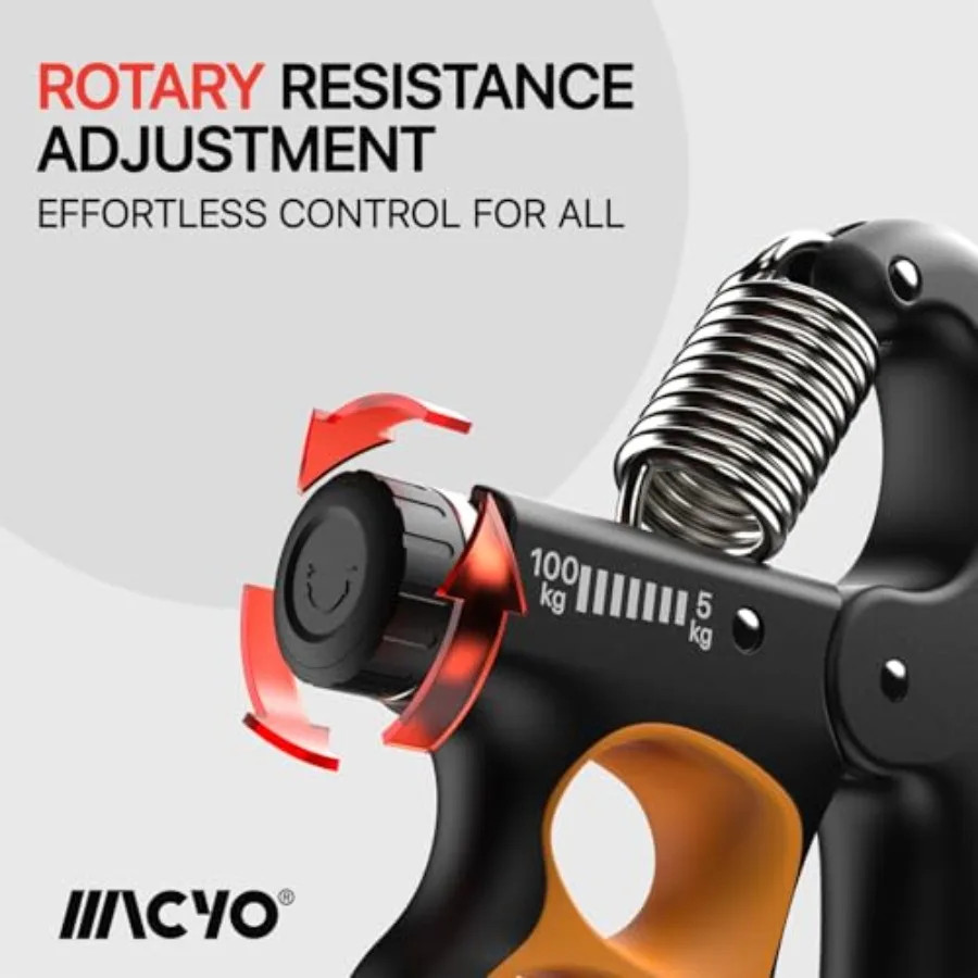 Heavy-Duty Adjustable Grip Strength Trainer for Large Hands - 11-220Lbs