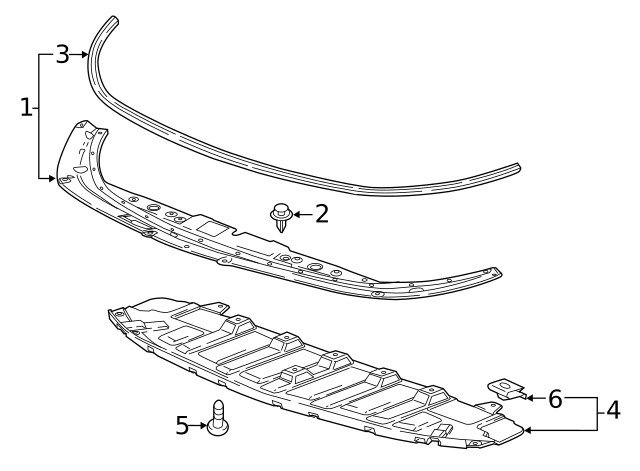 Genuine GM Front Compartment Front Sight Shield 26228608
