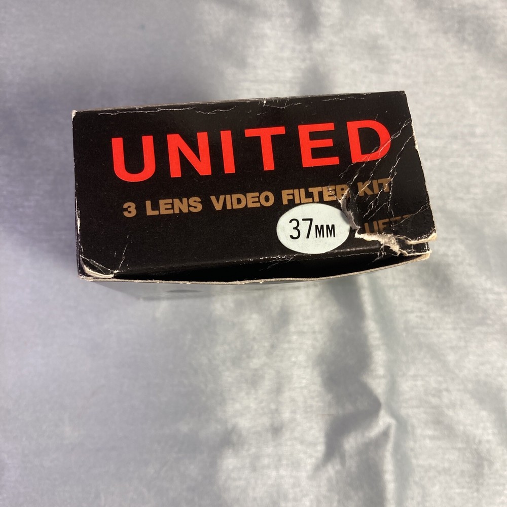 United 3 Lens Video Filter Kit With Paperwork 37mm