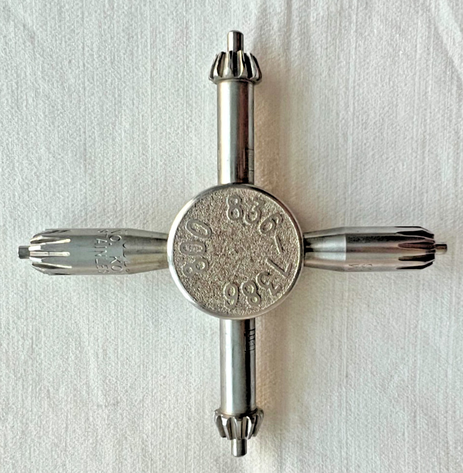 Jacob 4 Way Drill Chuck Key different sizes Germany Stainless Steel