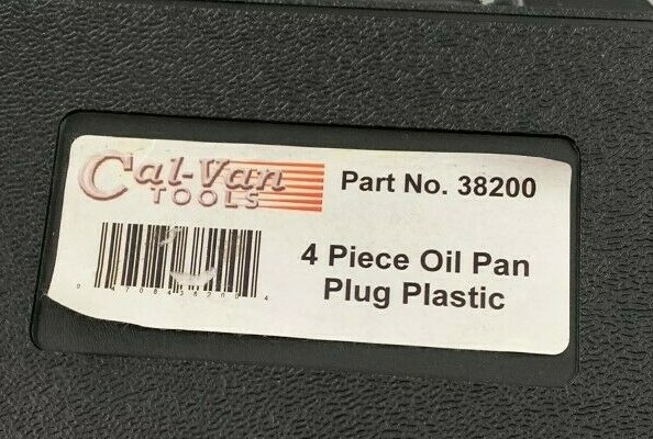 CAL-VAN TOOLS 4 PIECE OIL PAN PLUG PLASTIC # 38200