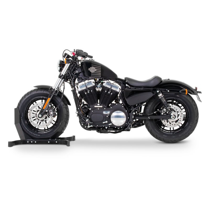 ConStands Easy Plus-Motorcycle Stand for Cruiser Limited Black Paddock Front Whe
