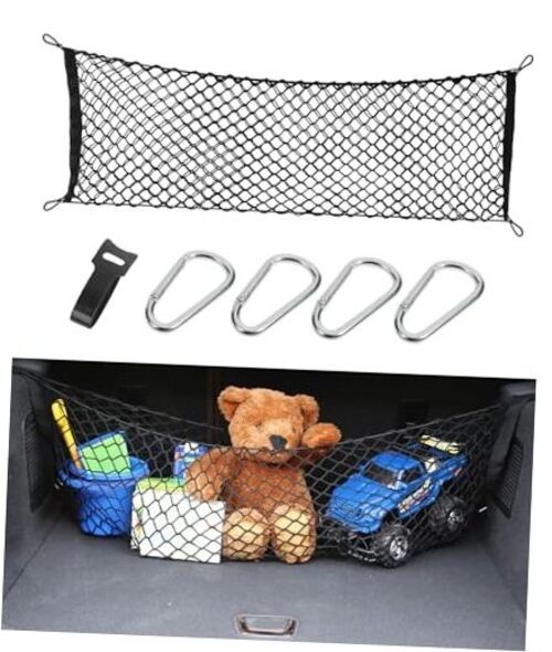 bylikeho Cargo Net,Adjustable Trunk Storage Net with Hook,Car Accessories