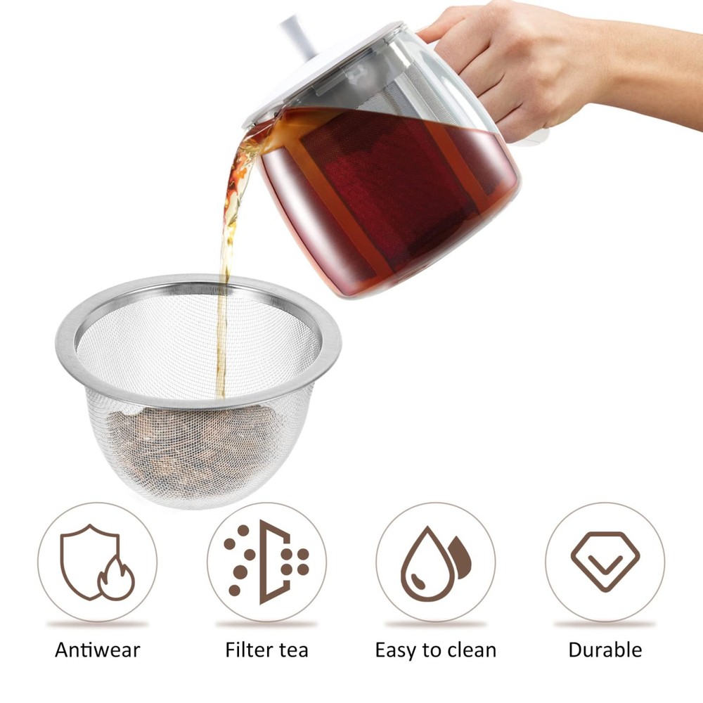 8 Pcs Tea Pot Strainer Teapot Mesh Strainer Insert Stainless Steel Tea Filter...