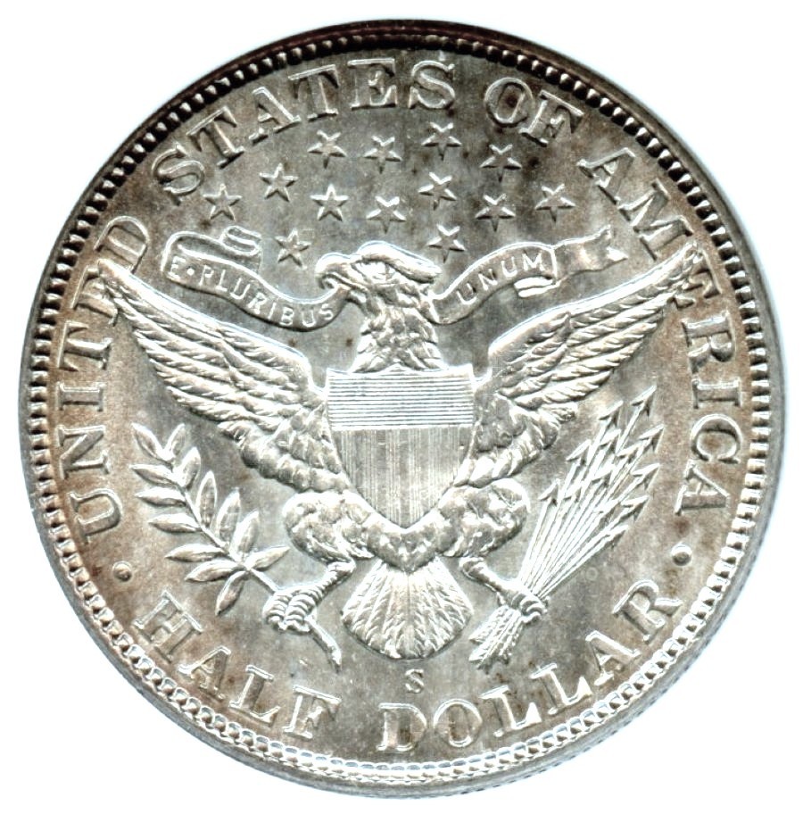 1905-S Barber Half Dollar, NGC MS63