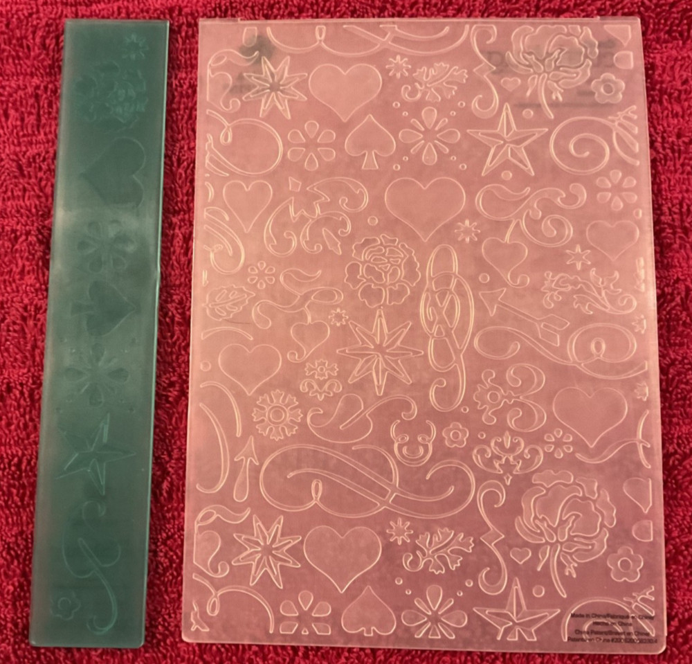 Anna Griffin Embossing Folder with Border - Smitten - 5x7