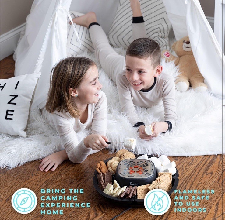 Flameless Electric Smores Maker - Marshmallow Roaster Tabletop Indoor