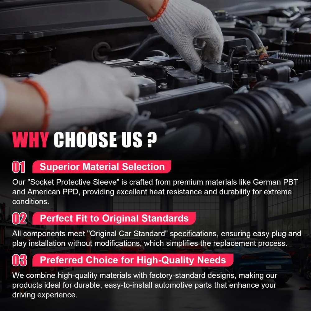 4pcs Ignition Coil & Spark Plug Compatible UF311 + plug