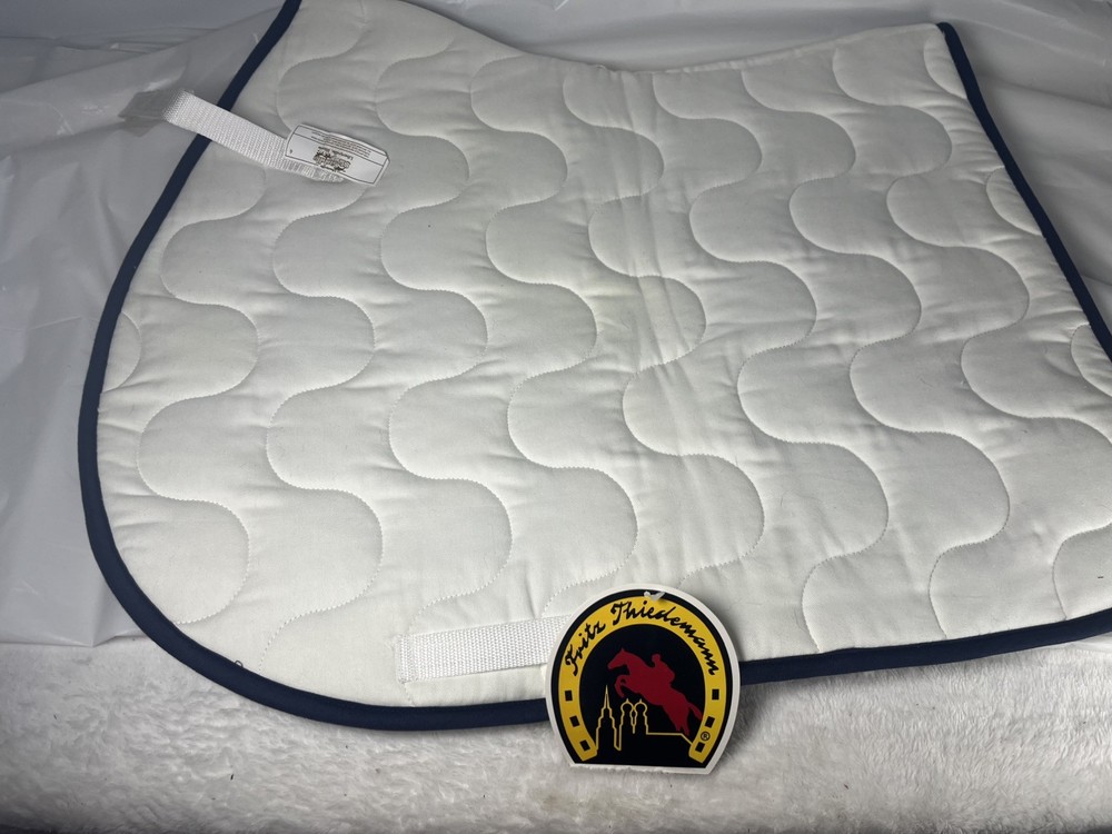 Fritz Thiedemann Super Quilted  All Purpose Saddle Pad White New.