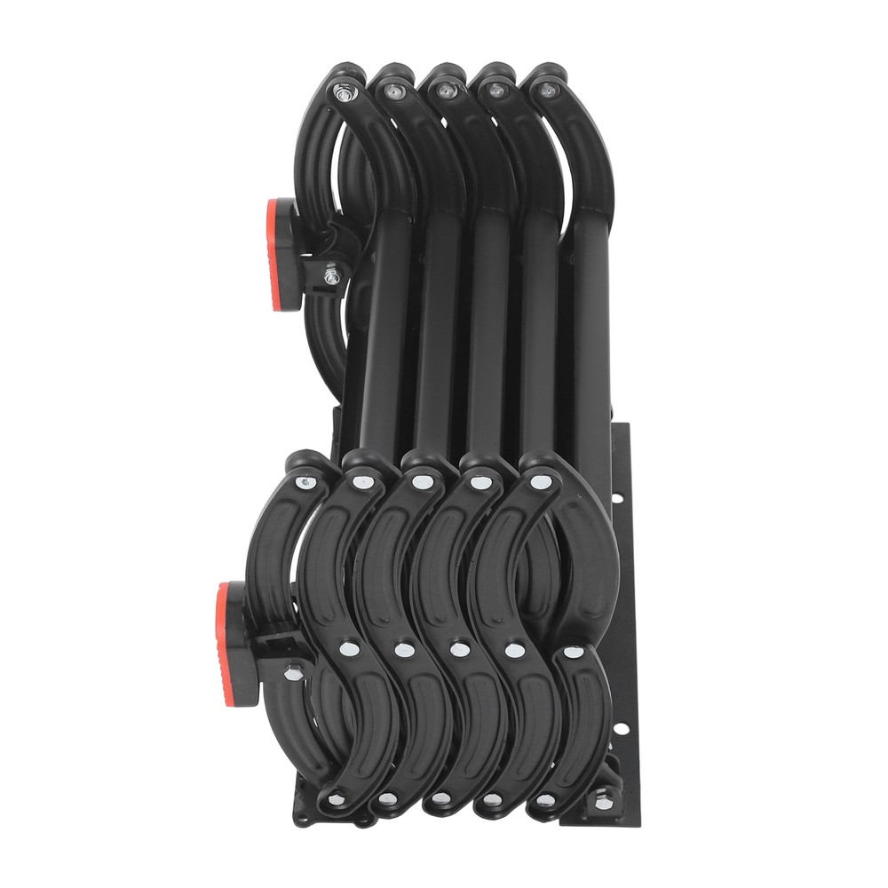 5 Steps Wall Mounted Ladder Telescoping Step Ladders Retractable Folding Stair