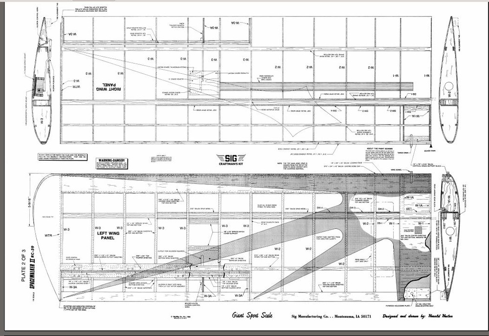 Spacewalker II Giant Scale RC Model Airplane Printed Plans