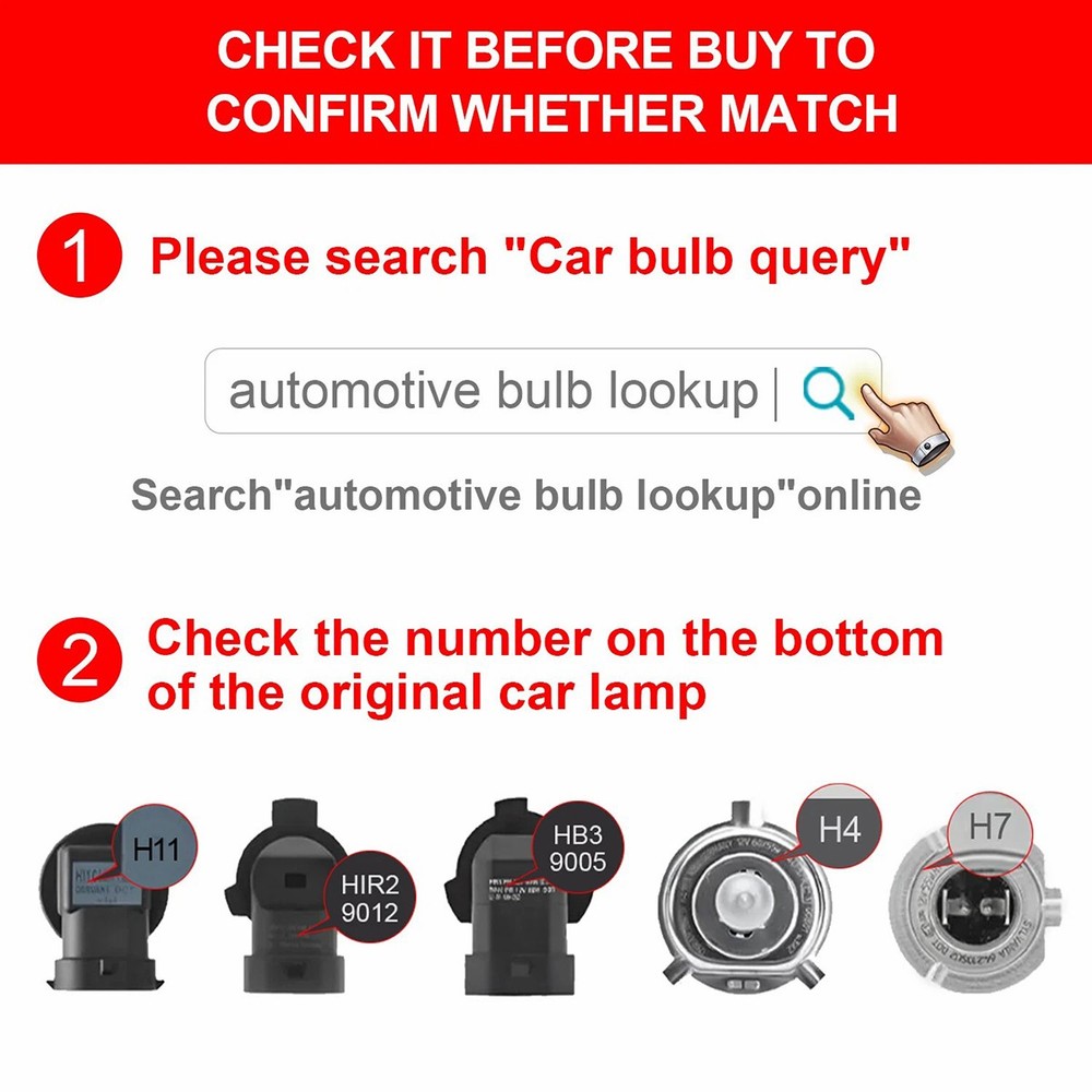 H7 + H7 LED Headlight KIT Combo Bulbs High Low Beam Super Bright White 10000K