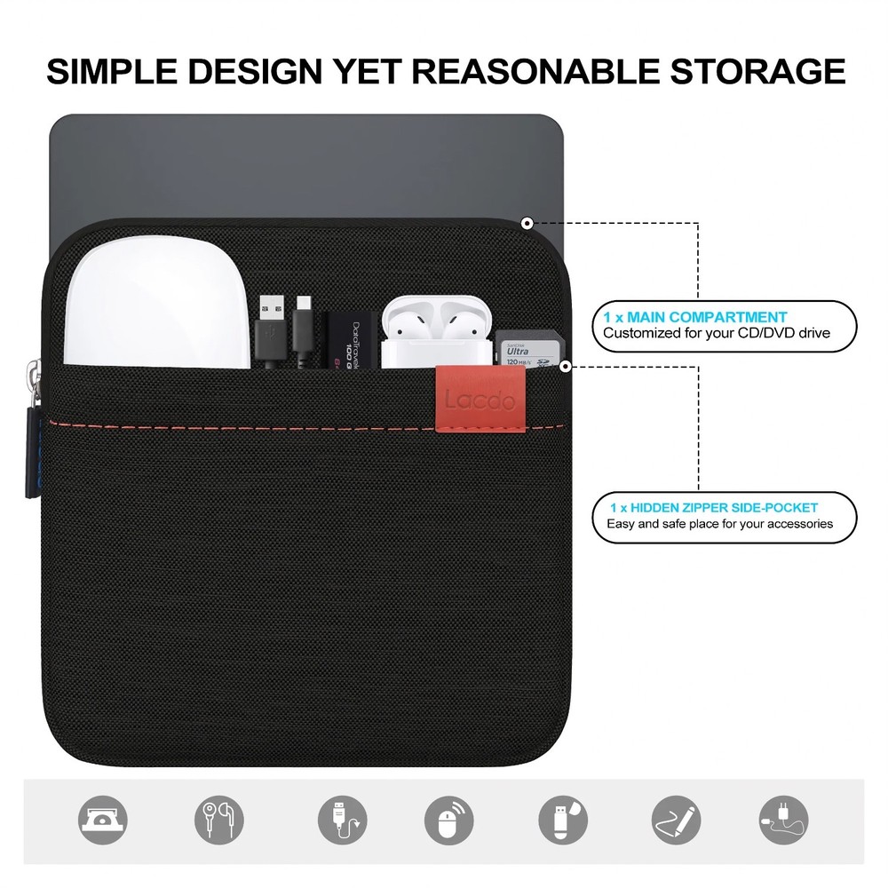 LACDO CD DVD Blu-Ray Protective Storage Case