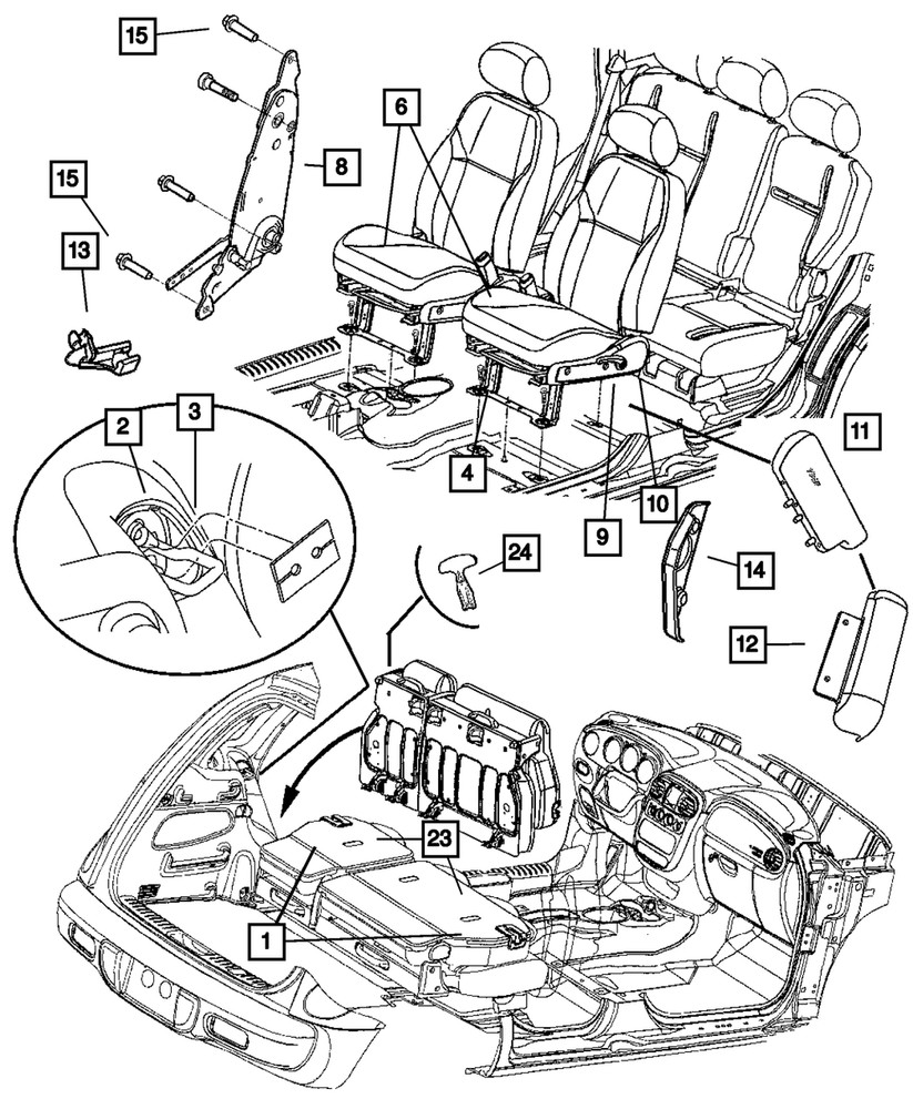Genuine Mopar Recliner Handle UZ281DVAB