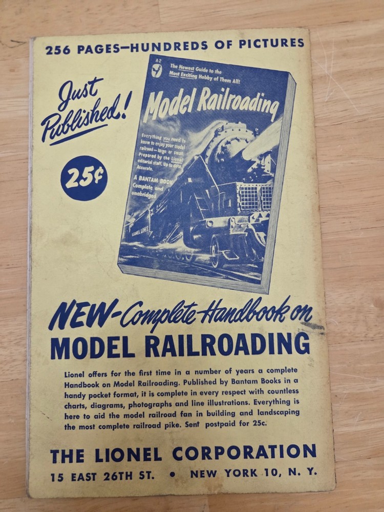 1950 Lionel Trains Instruction Book for Assembling and Operating