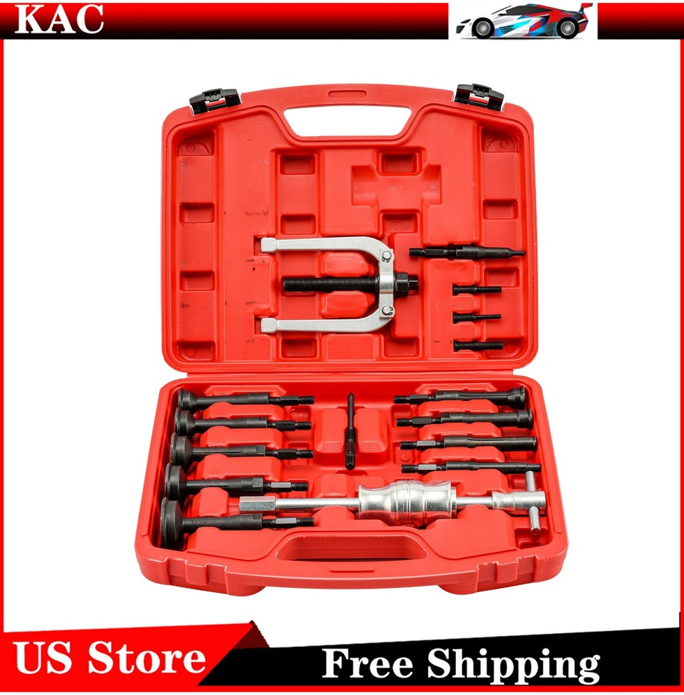 16pc Inner Bearing Blind Hole Remover Extractor Puller Set Pilot w/ Slide Hammer