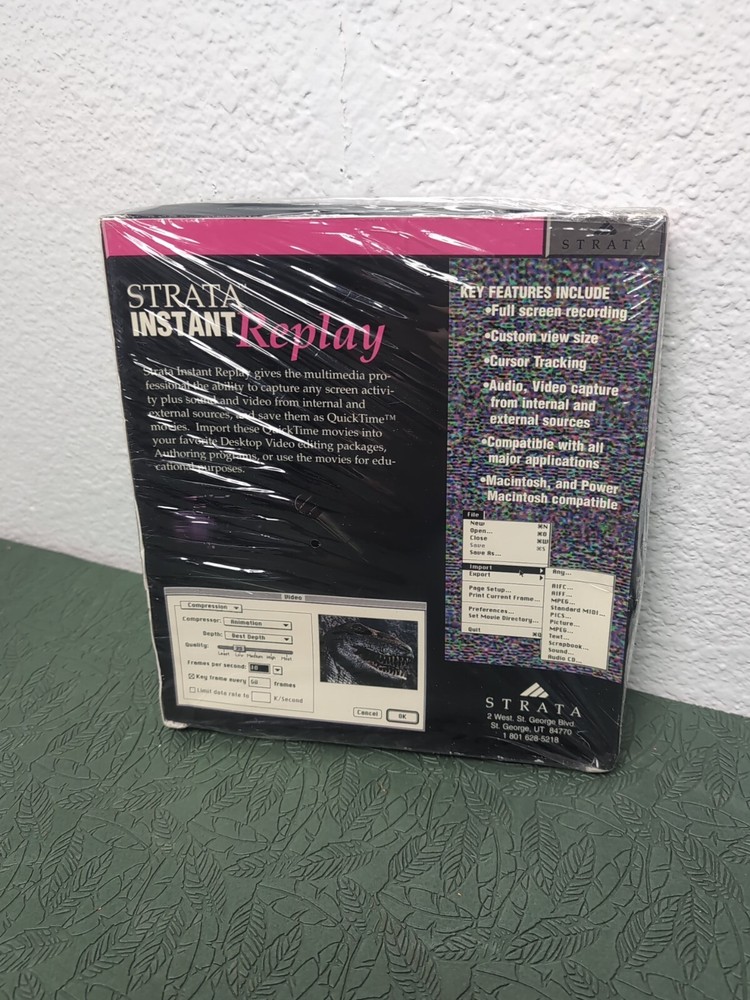 Strata Instant Replay Multimedia Screen Recorder Software Macintosh