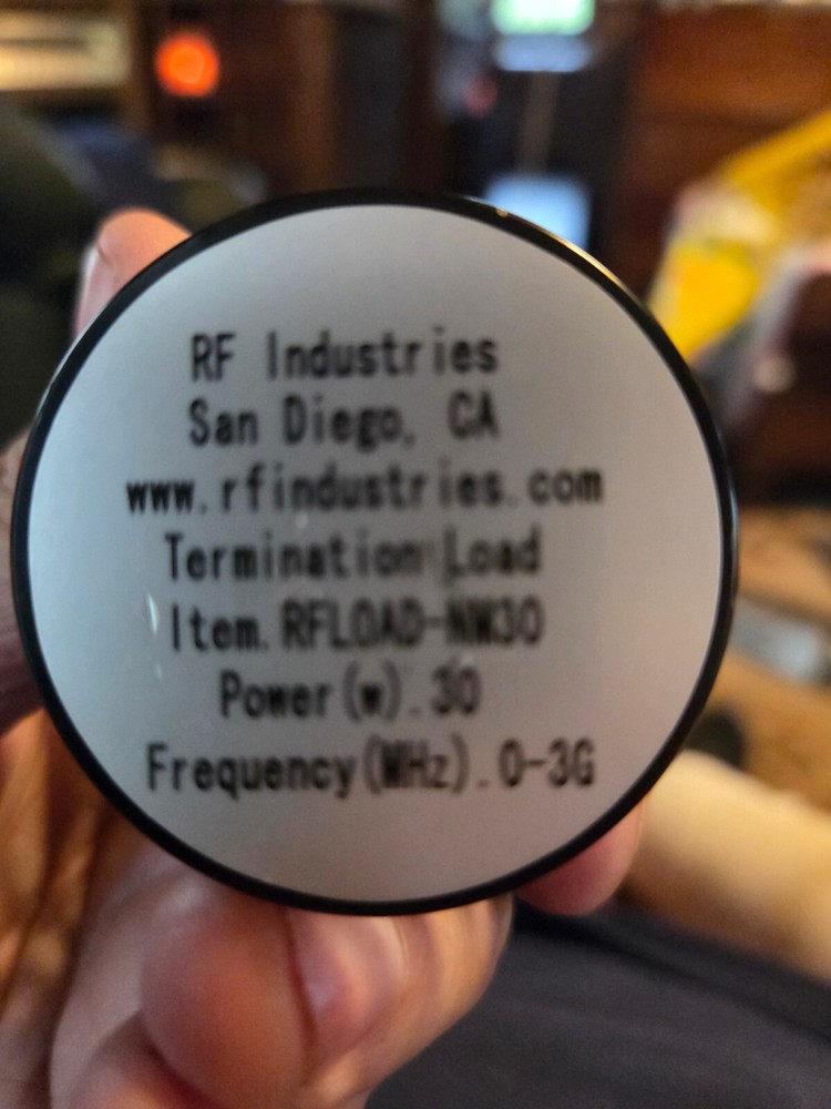 RF INDUSTRIES 30 WATT 50 OHM TERMINATION