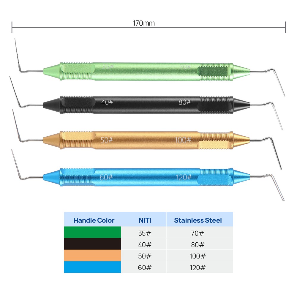 4 Sizes Dental Gutta Percha Pen Heated Tips Plugger Needles Hand Plugger Tips