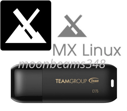 MX Linux 23.6 XFCE 64 Bit 32 Gb USB 3.2 Drive Fast Live or Install Bootable