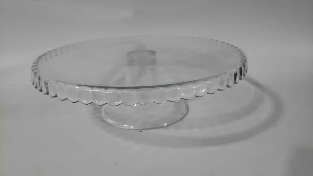 Clear Glass Cake Stand Dessert Display Platter Serving Plate